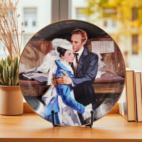 Gone With The Wind Collector Plate "A Question of Honor" 1989 With Box Scarlett - Picture 1 of 7